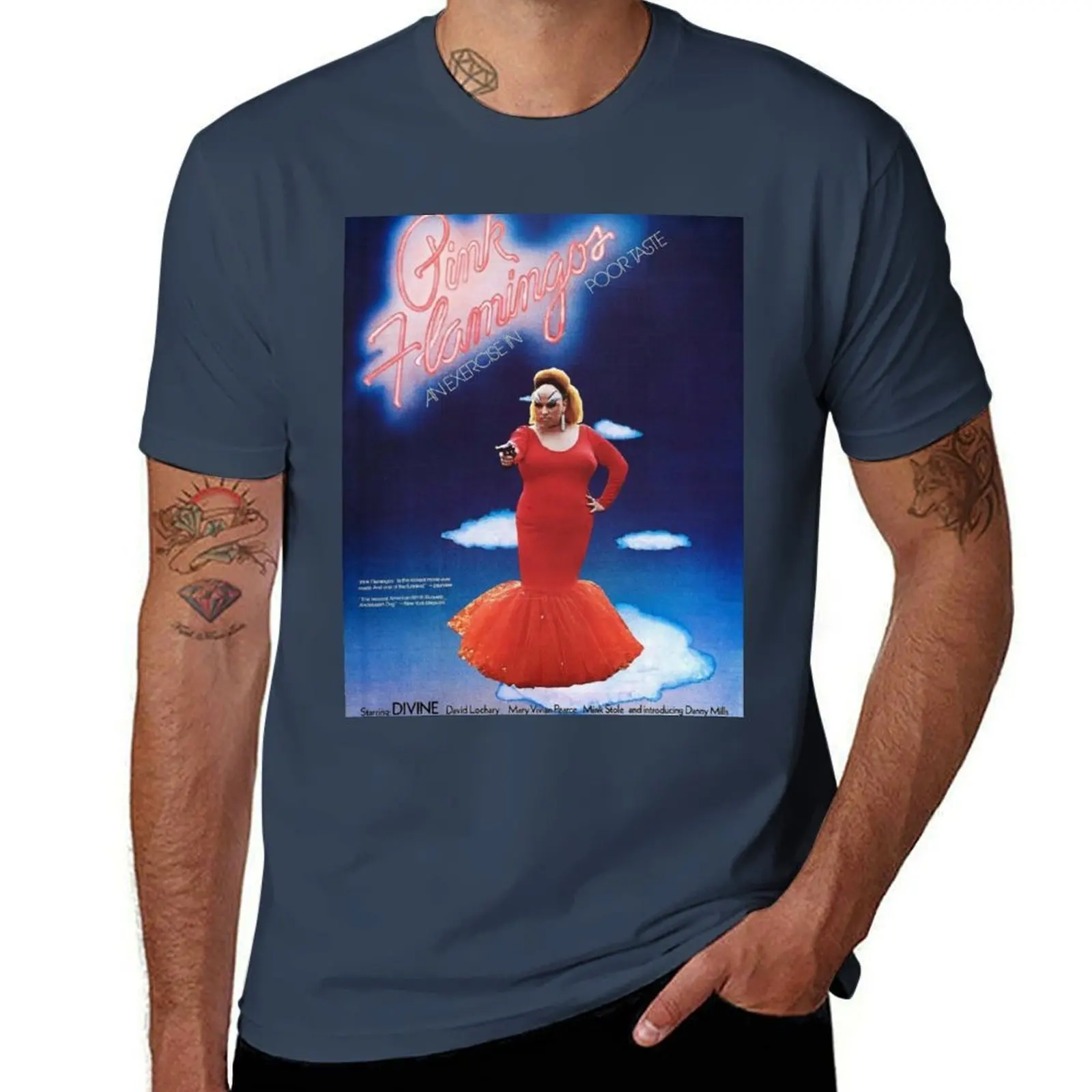 

Pink Flamingos by John Waters Movie Poster T-Shirt Urban Style Print T-Shirt