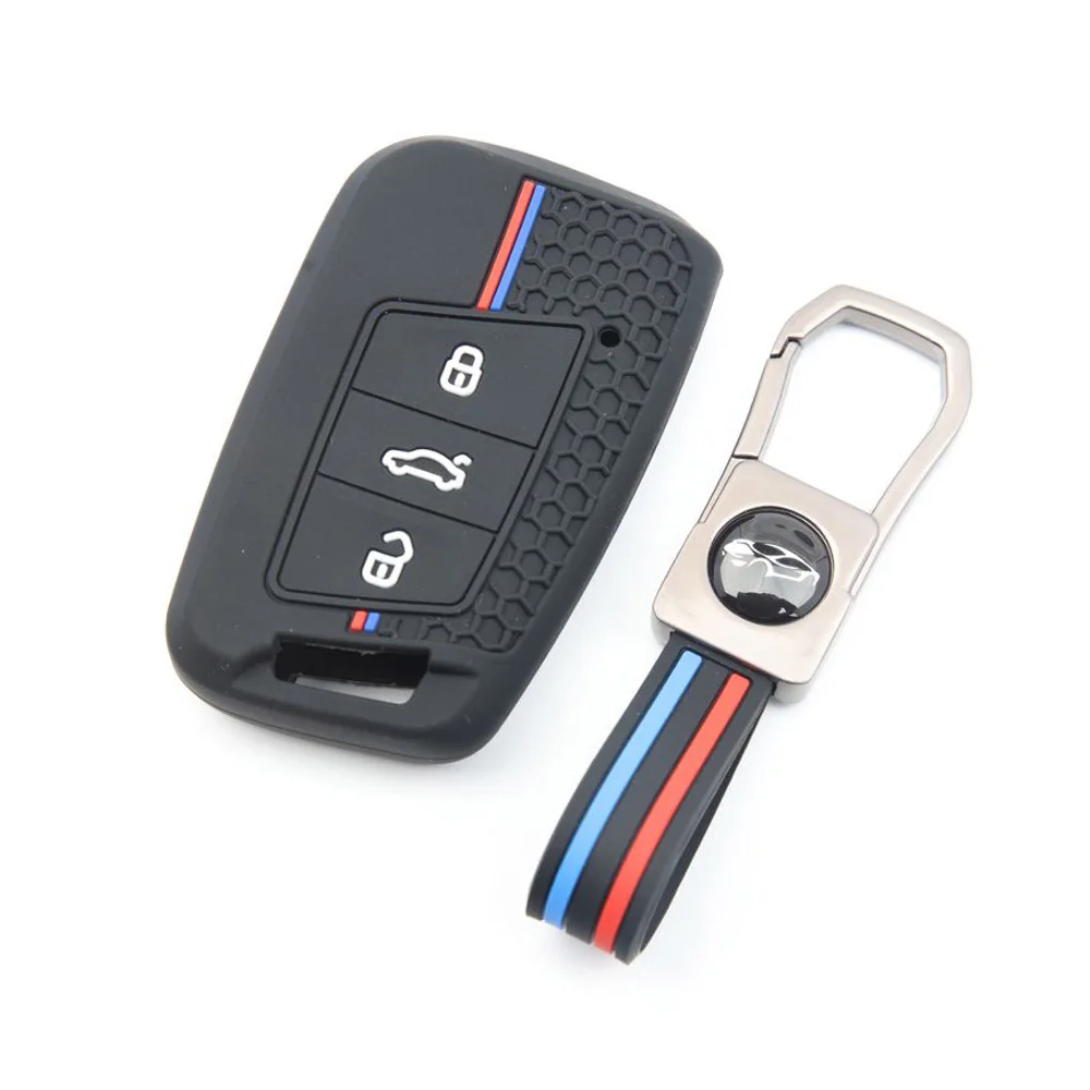 Silicone Cover For VW Volkswagen Magotan Magotan GTE Passat B7 B8 CC Arteon Skoda Fabia Superb A7 Kodiaq Seat Car Key Case Fob
