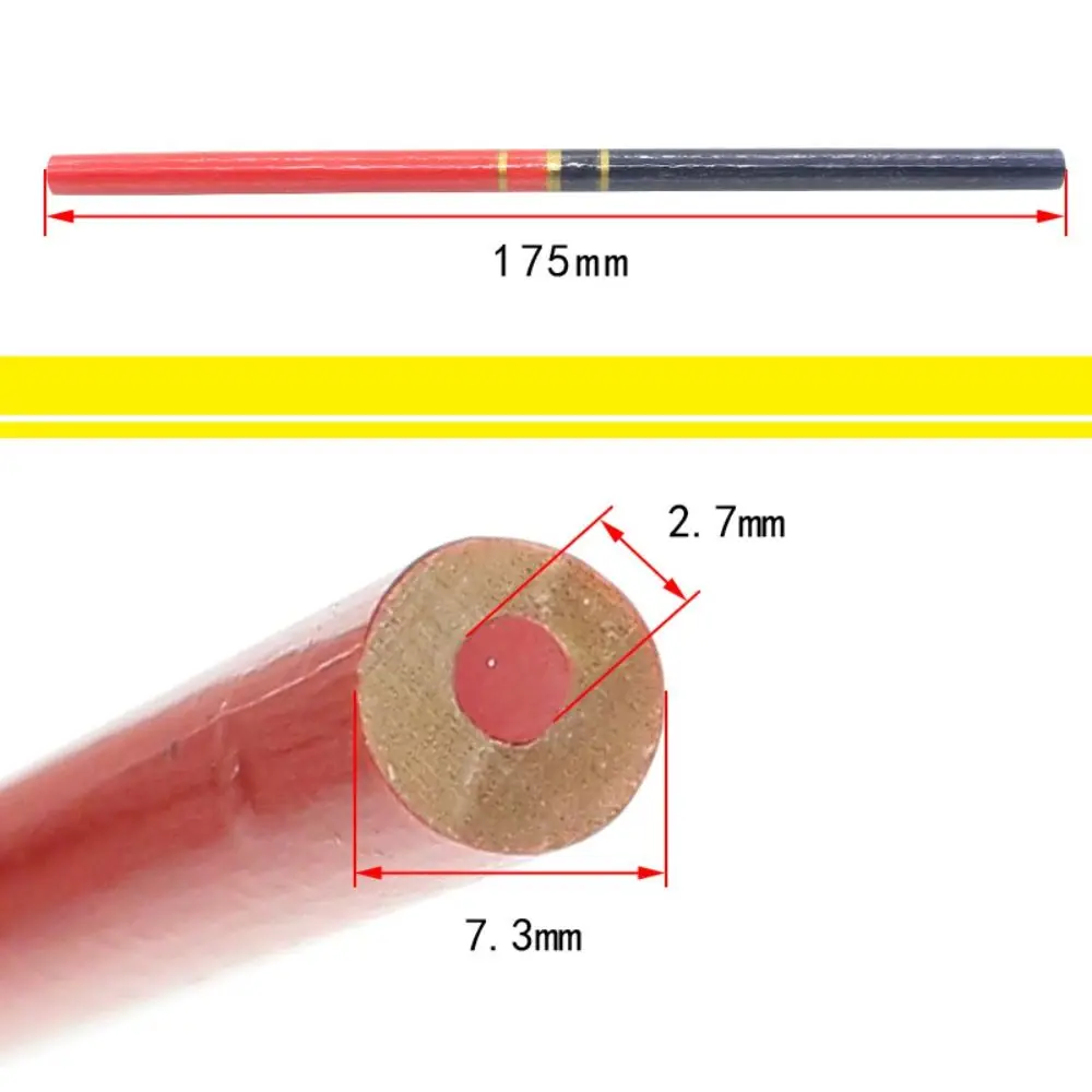 10PCS/Set Creative With Scale Carpenter Pencils Blue Red Lead Black Lead Marker Pencil DIY Marking Scriber Gift