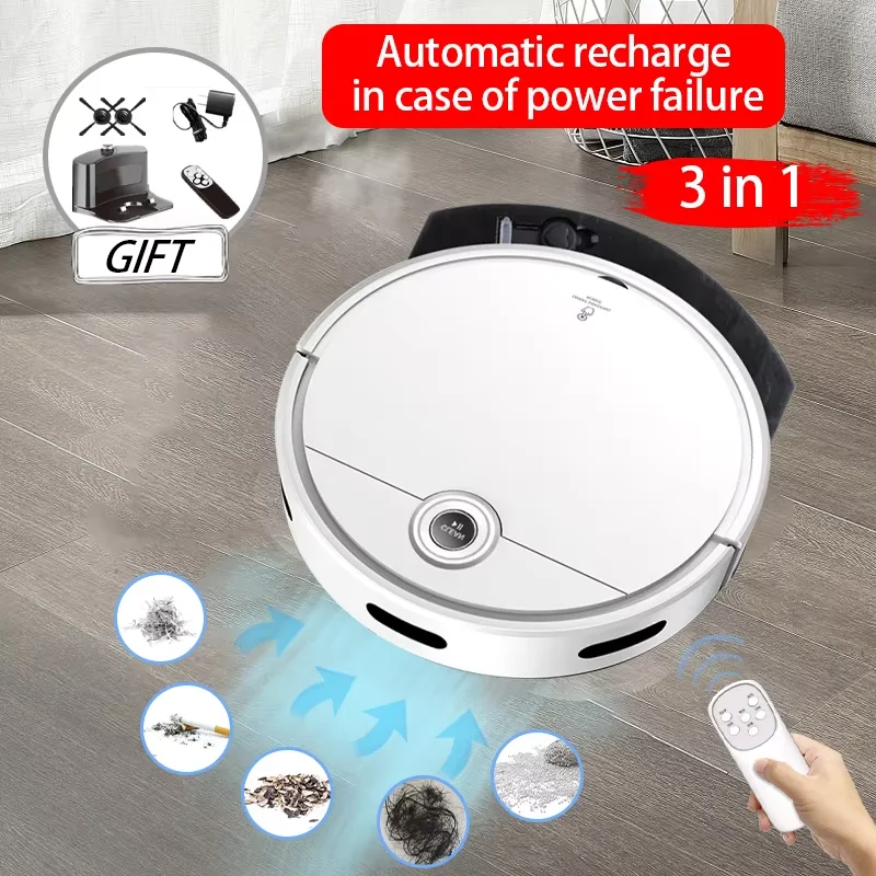 Vacuum Cleaner Sweeping Robot Automatic Recharge 110V-240V Water Tank 3 In 1 Mopping Floor Vacuum Cleaner Remote Control