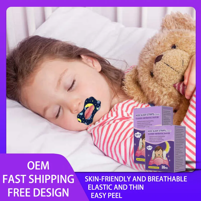 30Pcs/Box Anti-Snoring Stickers Children Adult Night Sleep Lip Nose Breathing Improving Patch Mouth Correction Orthosis Tape