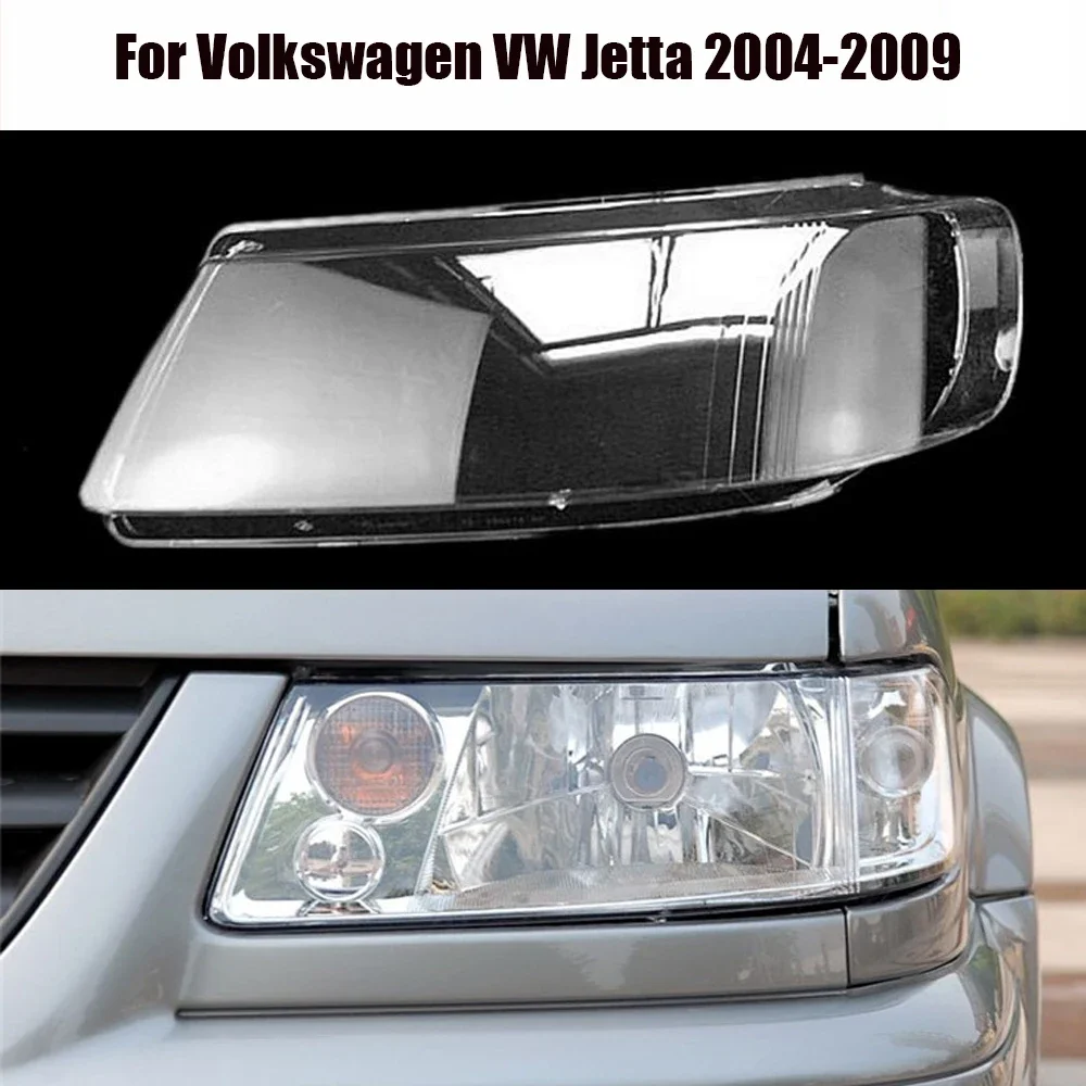 

HTTCY For VW Jetta MK4 2004-2009 Headlight Cover Lens Shell Lampcover Lampshade Headlamp housing