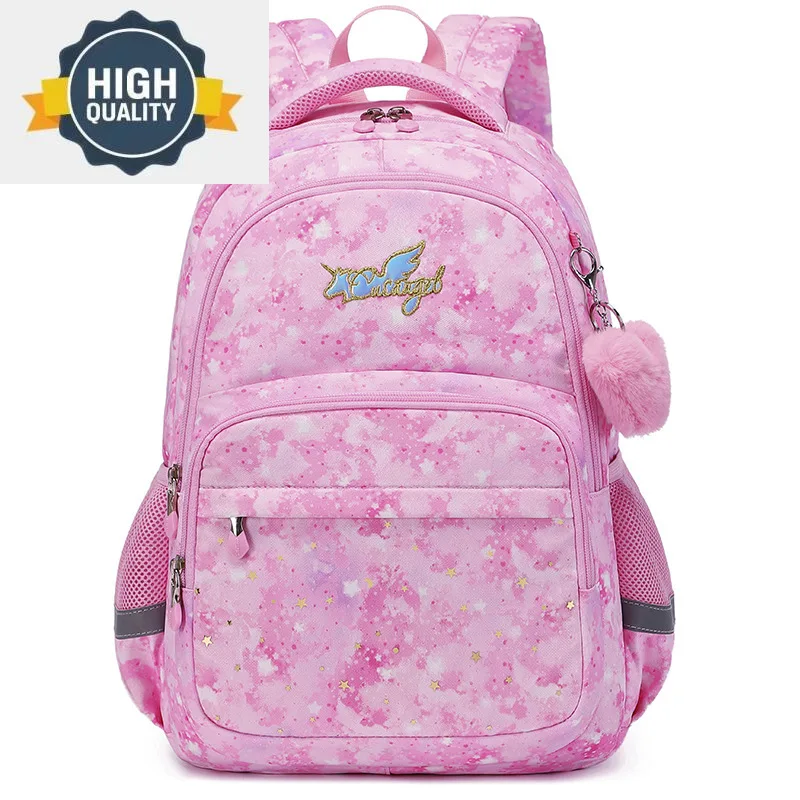 

School Kids Girls Backpack Light Weight Durable Cute Multi Compartment Preschool Elementary Bookbag for