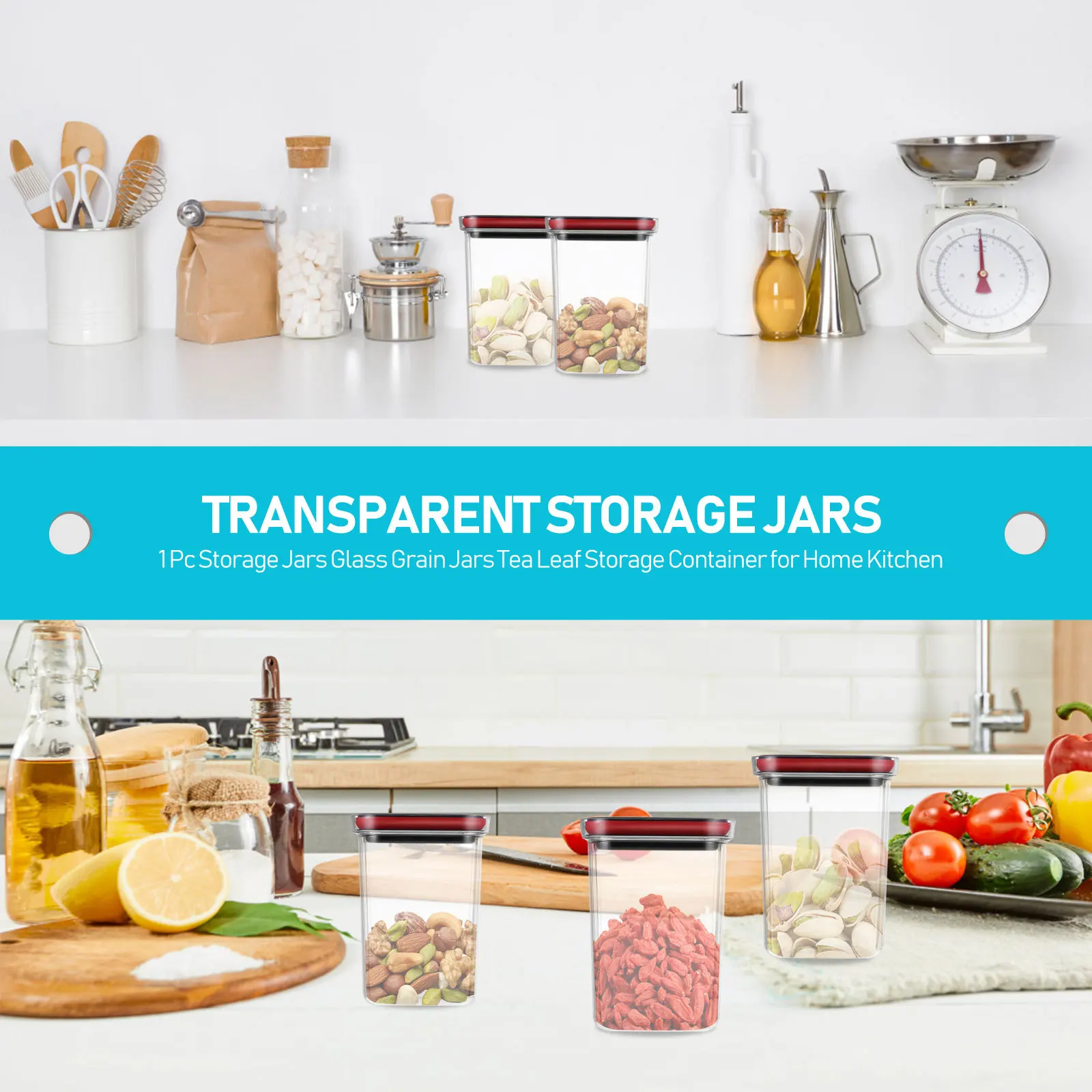 

Practical Honey Dried Fruit Jars Thicken Surface Easy Cleaning Sealed Containers Plastic Sealed Jar Jar Storage Jars