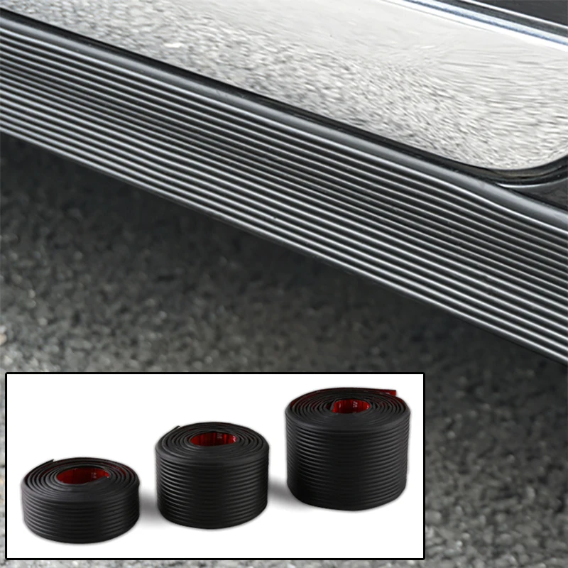 5/8/10cm*4m Rubber Car Side Skirt Protective Strip Auto Body Side Stripe Skirt For MG Marvel R Electric MG 4 5 EV HS ZS RX5 RX8