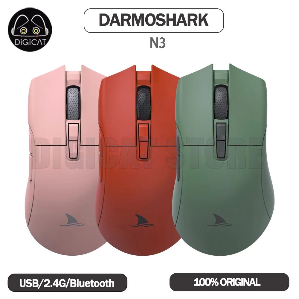 

Darmoshark N3 Wireless Gamer Mouse Gaming Optical 2.4G Lightweight Pam3395 Computer Mouse 26000dpi 7 Buttons For Laptop/Mac/Win