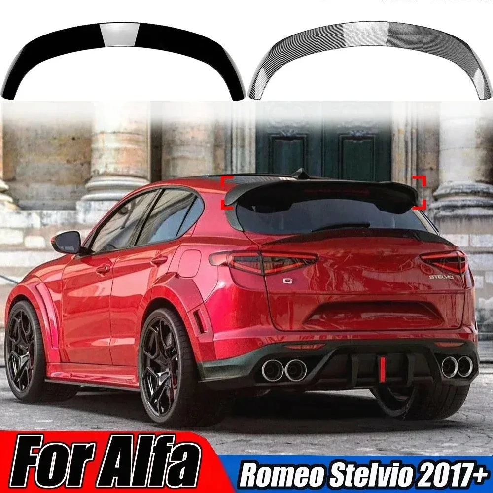 Per Alfa Romeo Stelvio 2017 + Ala Di Coda Splitter Baule Di Un'auto Top Lip Ala Spoiler Fisso Vento Ala Corpo Esterno Guardia Accessori-image