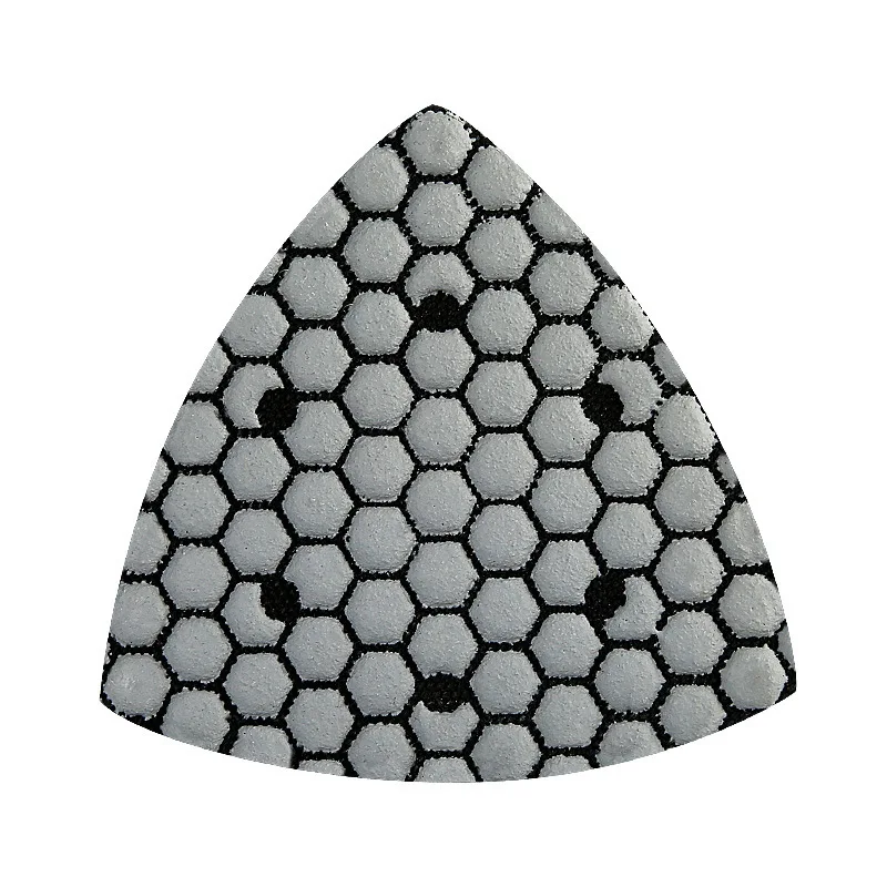 7Pcs/Set 90mm Triangle Diamond Dry Polishing Pads for Granite Marble Concrete Stone Sanding Pads Polishing Discs