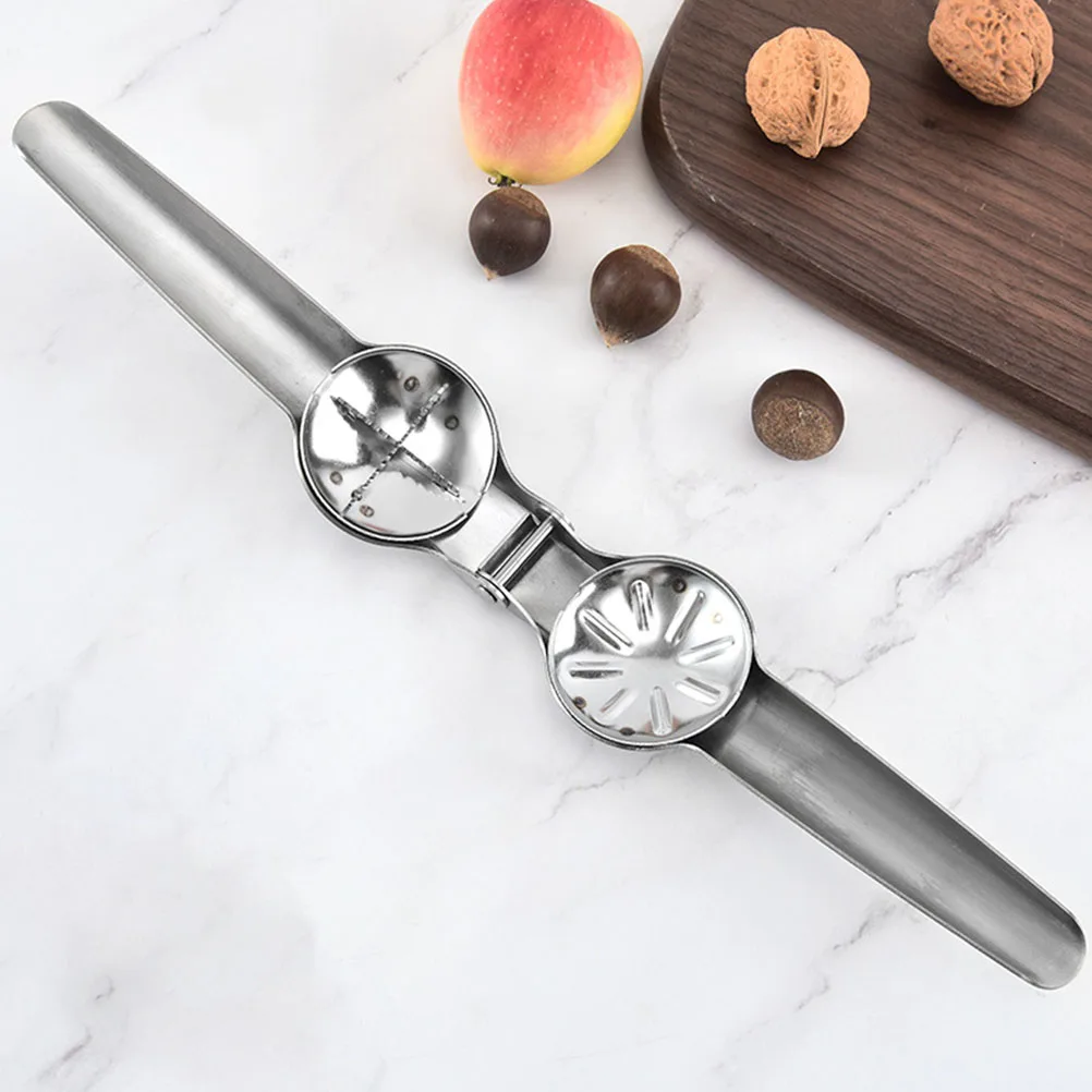 

2pcs Chestnut Shuckers Stainless Steel Nut Openers Rust-Proof Kitchen Gadgets For Walnuts Chinese Chestnuts Multi-Function