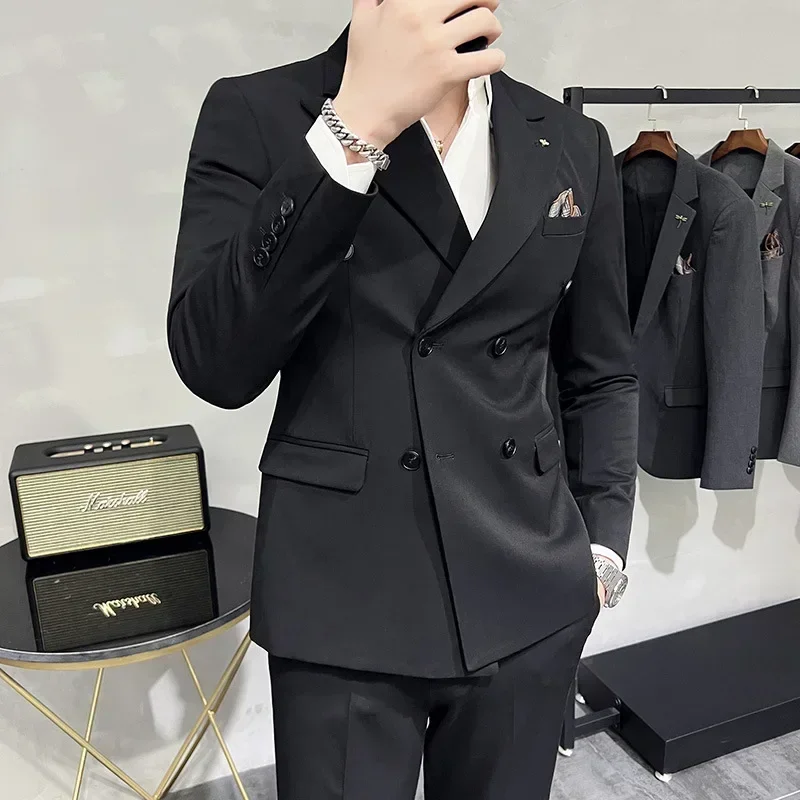 

W58 small suit solid color coat groom wedding dress men