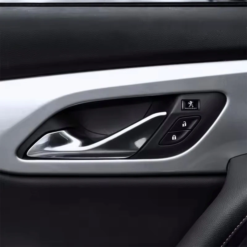 For Peugeot 208 3008 308 2008 207 107 508 607 106 406 407 307 206 301 408 5008 Car Interior Sticker Rubber Badge Decorate Paster view 4