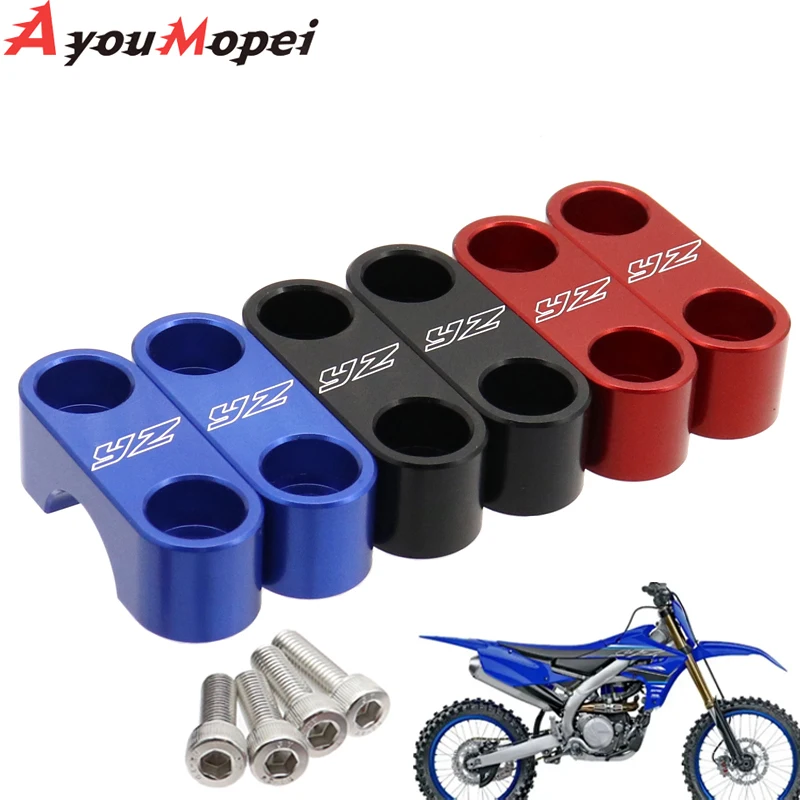 

Handlebar Clamping Cover For YAMAHA YZ 80 85 125 250 Motorcycle Accessories Handle Bar Mount Riser Clamp Cap YZ85 YZ125 CNC LOGO