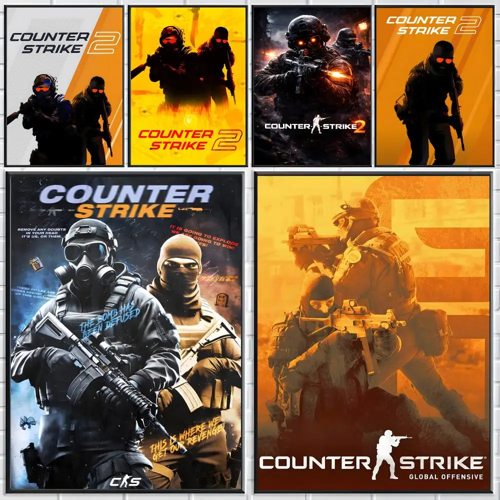 Game Counter-Strike Poster Modern Elegant Wall Stickers, Home Decor Poster, Wall Art for Living Room & Dorm
