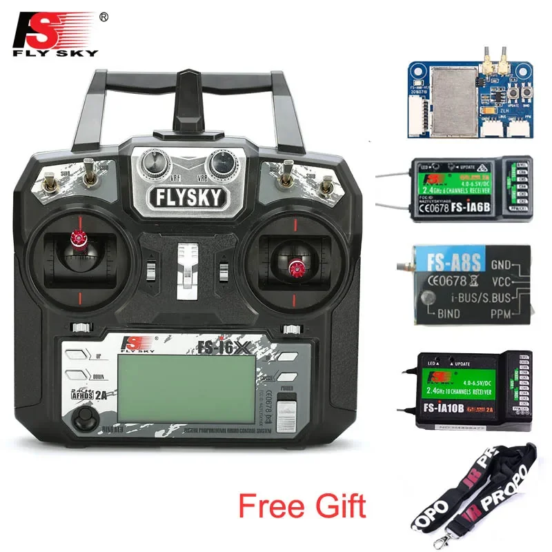 

100% Original Flysky FS-i6X 10CH 2.4GHz AFHDS 2A RC Transmitter With FS-iA6B FS-iA10B FS-X6B FS-A8S Receiver For Rc Airplane