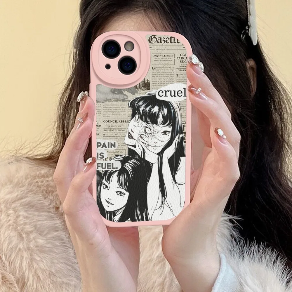 Anime Tomie Revenge Junji Ito Horror Cartoon Phone Case Hard Leather For iPhone 14 13 12 Mini 11 14 Pro Max Xs X Xr 7 8 Plus Fun