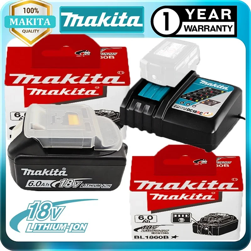 Original Makita 18V Akku 6Ah BL1850B Li-Ionen Ersatzakku BL1850 BL1860B BL1860 BL1840B BL1830B BL1830 LXT-400 RU