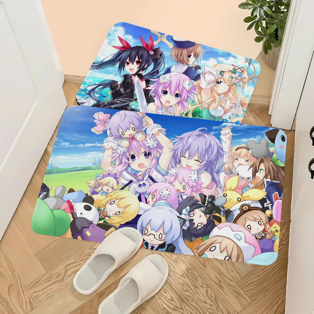 Hyperdimension Neptunia Floor Mat Rectangle Anti-slip Home Soft Badmat Front Door Indoor Outdoor Mat Hotel Decor Mat