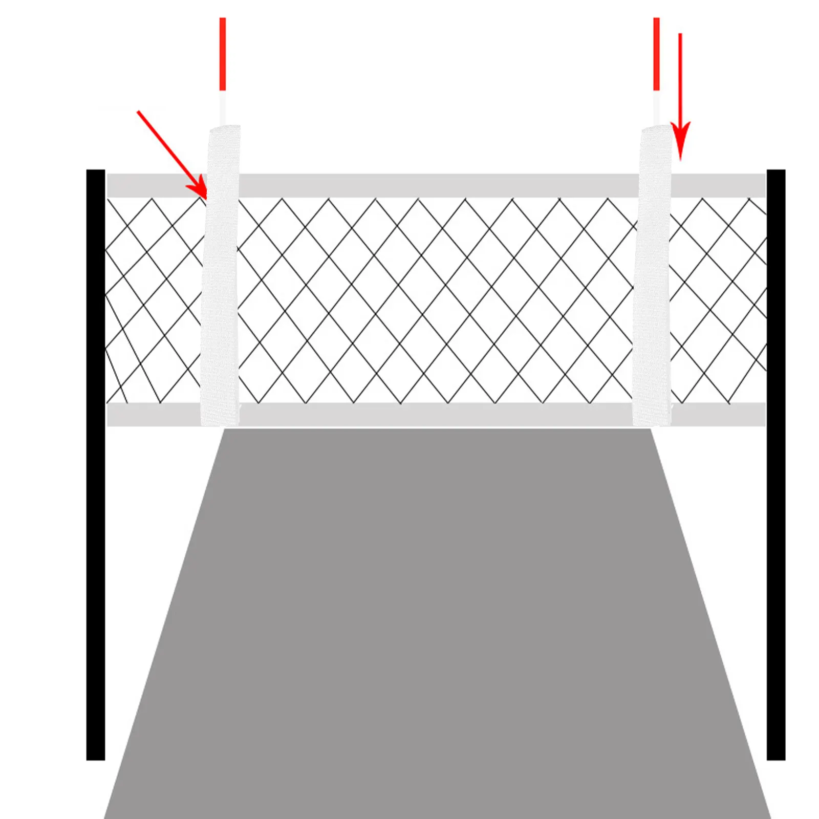 

Volleyball Net Centers Strap 1.8m Standard Height Anti Wear Nylon for Tournament Practice Multi Purpose Net Sign Strap Portable