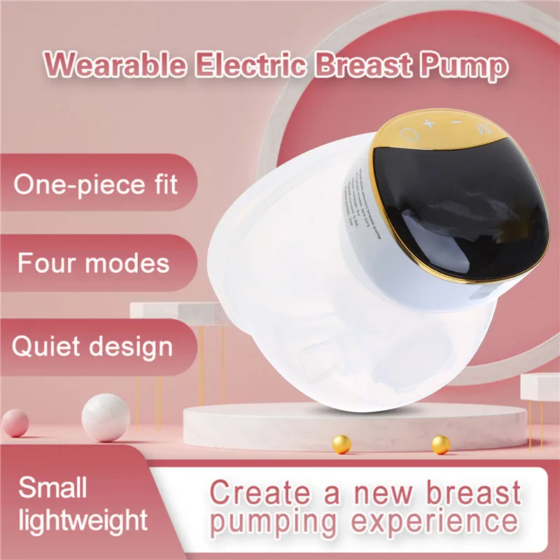 Electric Breast Pump Wearable Hand Free Breastfeeding Automatic Milker for Newborn Baby Portable Milk Extractor