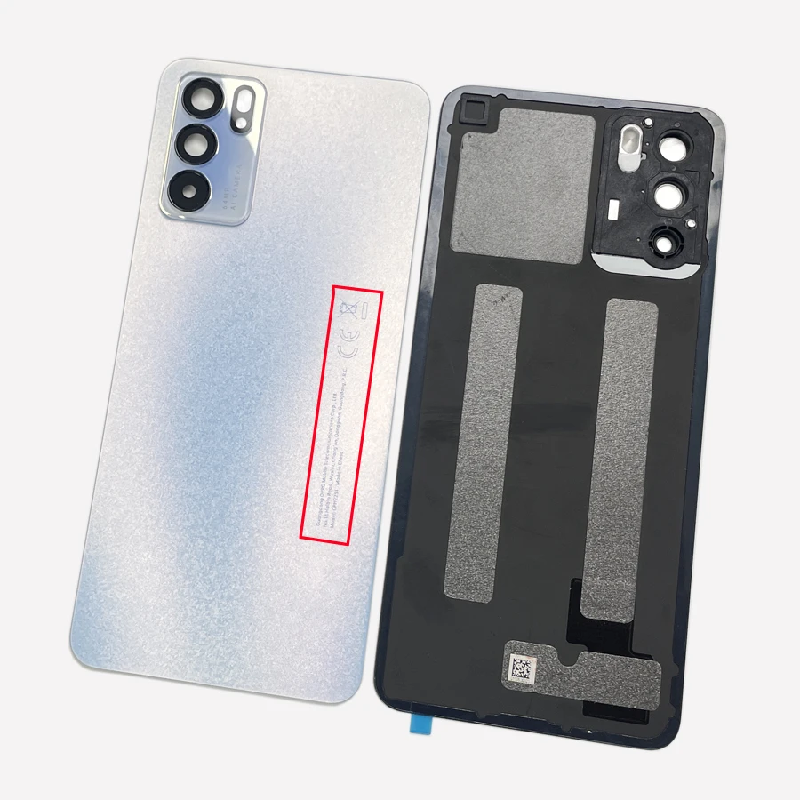 A+++ Battery Cover Rear Door Housing Back Case For OPPO Reno 6 5G Reno6 Battery Cover with Logo Replacement Repair Parts