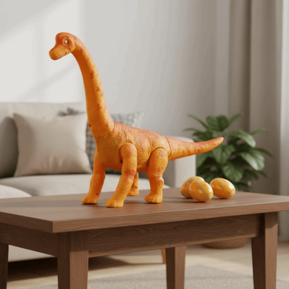 Plastic Will Lay Eggs Dinosaurs Simulation Swinging Electric Dinosaur Collection Craft Decor Crawling Long-necked