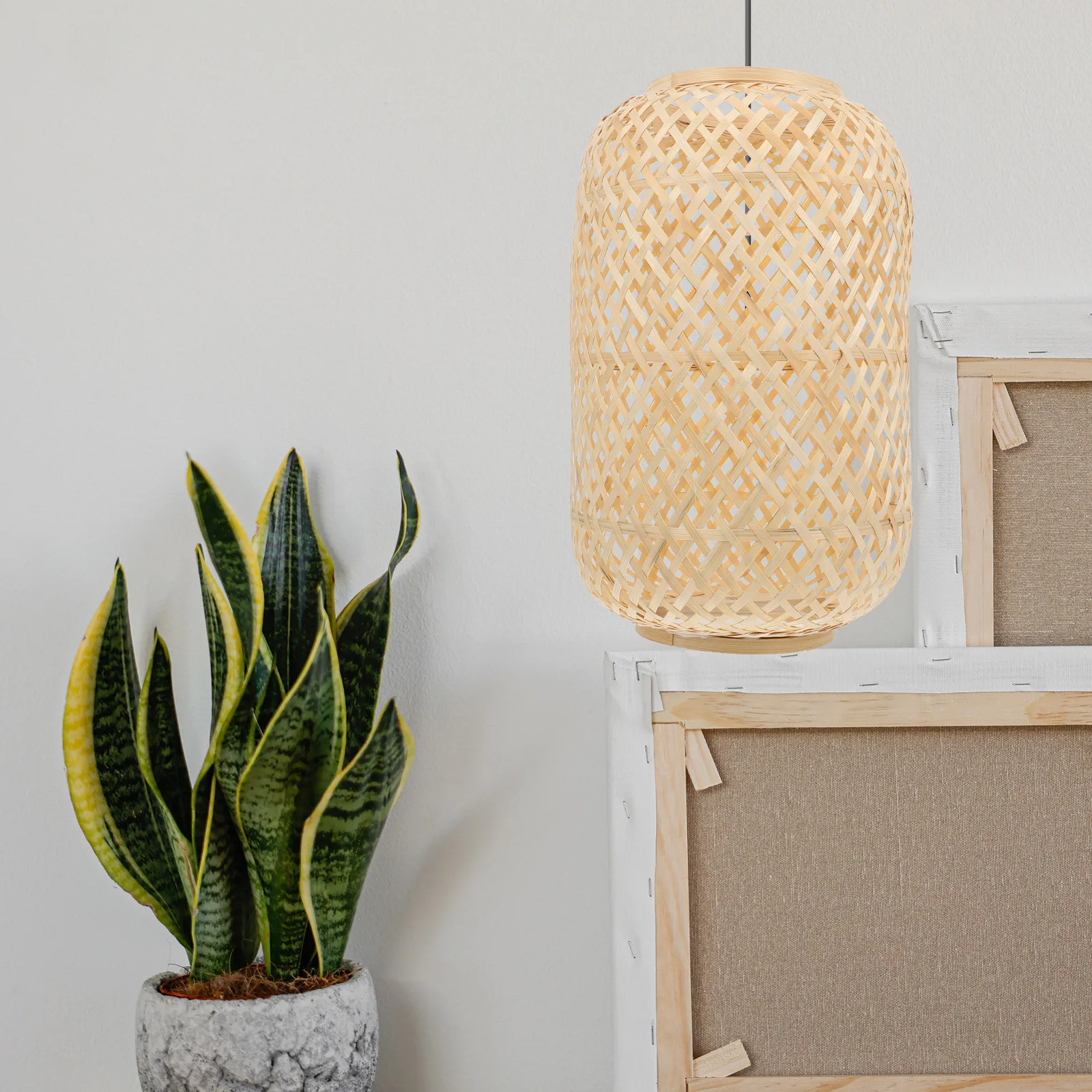 

Bamboo Woven Home Decor Lantern Shade Pendant Lights Ceiling Light Cover Suitable Various Ceiling Light Cover Styles