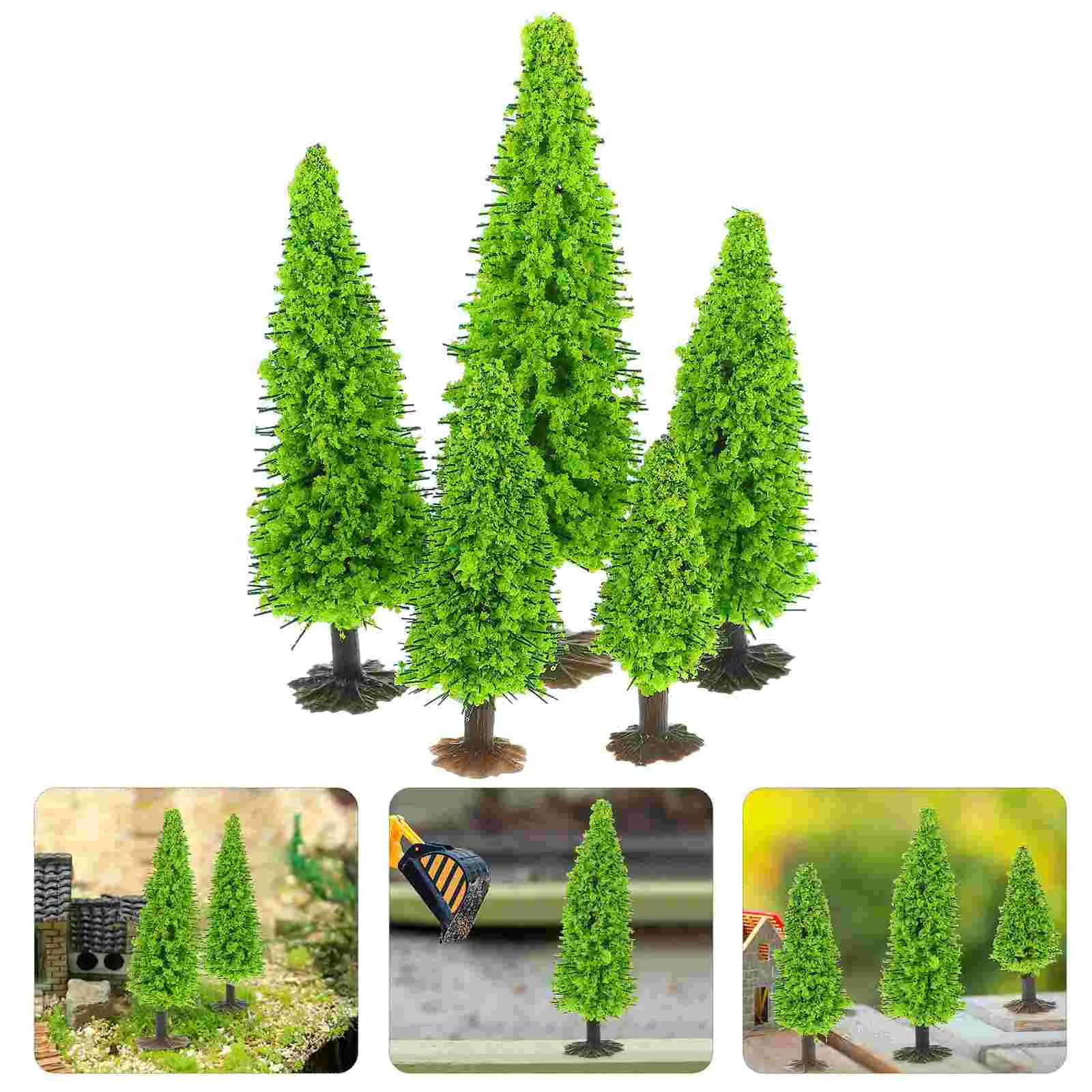 15 Pcs Three-dimensional Small Tree Landscape Model Artificial Inflatable Palm Plastic Adornment