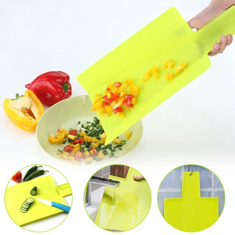 Portable Foldable Cutting Board Food Grade Plastic Non-Slip Chopping Board Vegetable Meat Cutting Mat Kitchen Tools Accessories