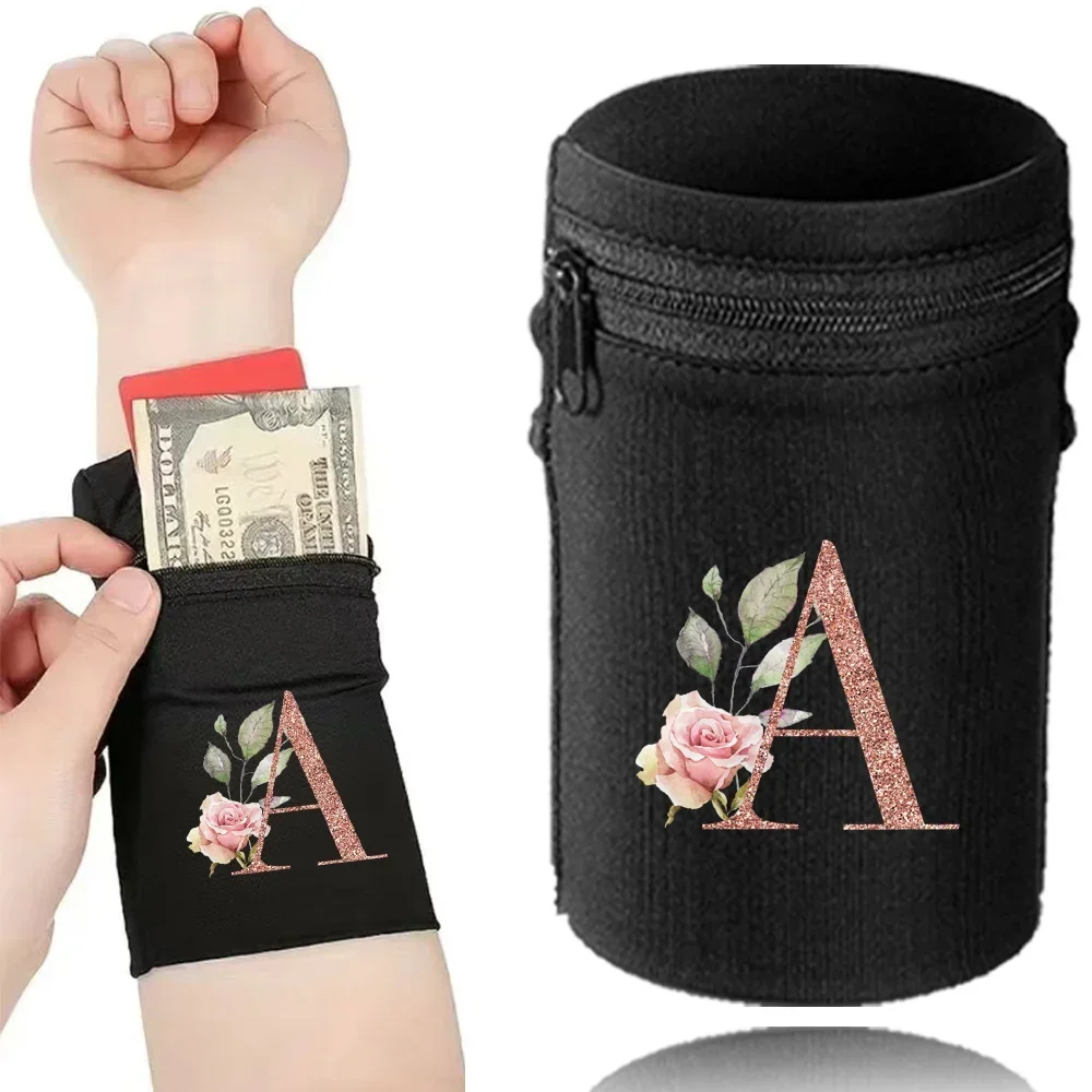 Sports Wristband Bags Wrist Protector Running Sport Safety Black Series Support Brace Wrap Wristband Rose Gold Style Wrist Bag