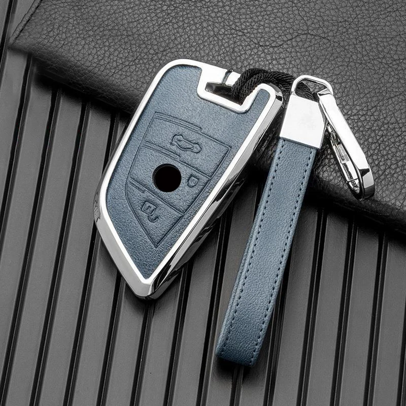 For BMW F20 G20 G30 X1 X3 X4 X5 G05 X6 X7 G11 F15 F16 G01 G02 F48 Zinc Alloy Car Key Case Cover Shell Keychain Auto Accessories