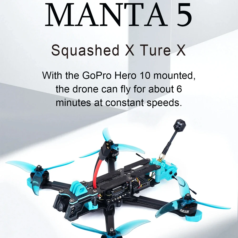 

Axisflying Manta 5 SquareX / Manta5 DC FPV Drone 6S O4 Lite With GPS -PNP/ELRS/TBS for FPV Drone