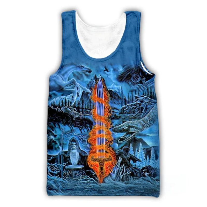 Bathory Band Tank Tops 3d Print Sleeveless Tank Top Summer Casual O-Neck Men Undershirt Clothing Harajuku Campaign Vest