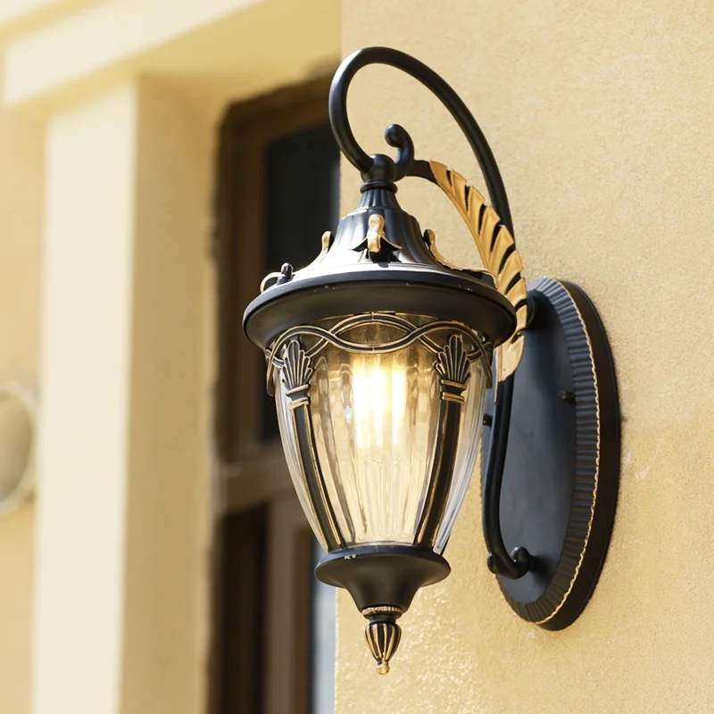 

Modern Vintage Wall Lights Aluminum Base Exterior Wall Mounted Outdoor Night Lighting for Garden Courtyard Wall Lamp Design