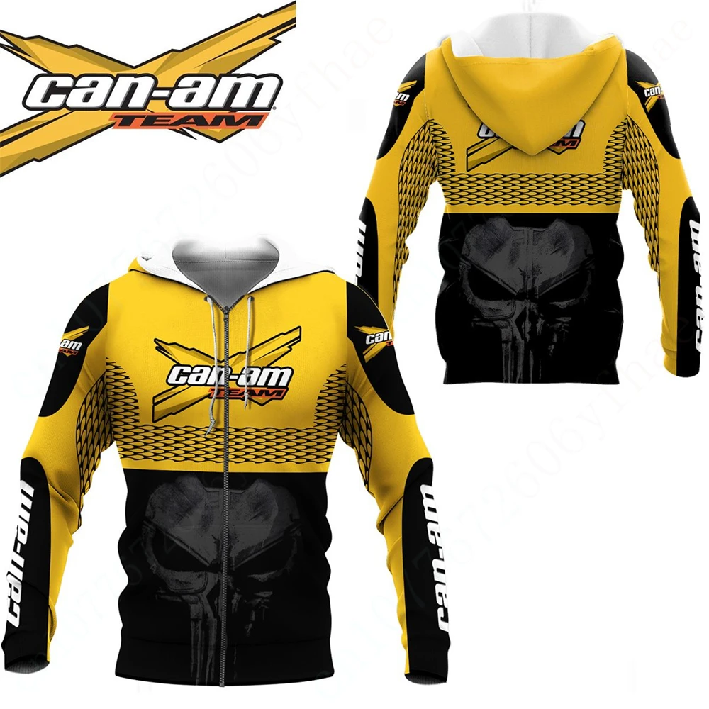 Can-am Anime Zip Hoodies Casual Hoodies For Men Women Unisex Clothing Essentials Pullover Harajuku 3D Printing Sweatshirt