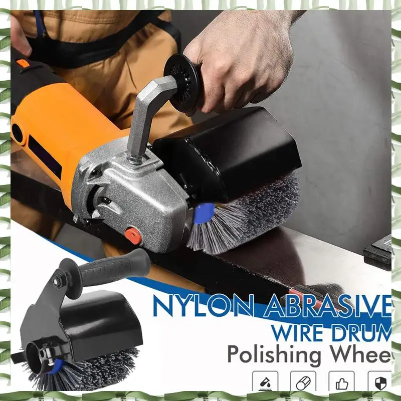 Professional Tool Handheld Linear Polishing Machine Parts Angle Grinder Conversion Handle For 120X100x19mm Wire Drawing Wheel Br