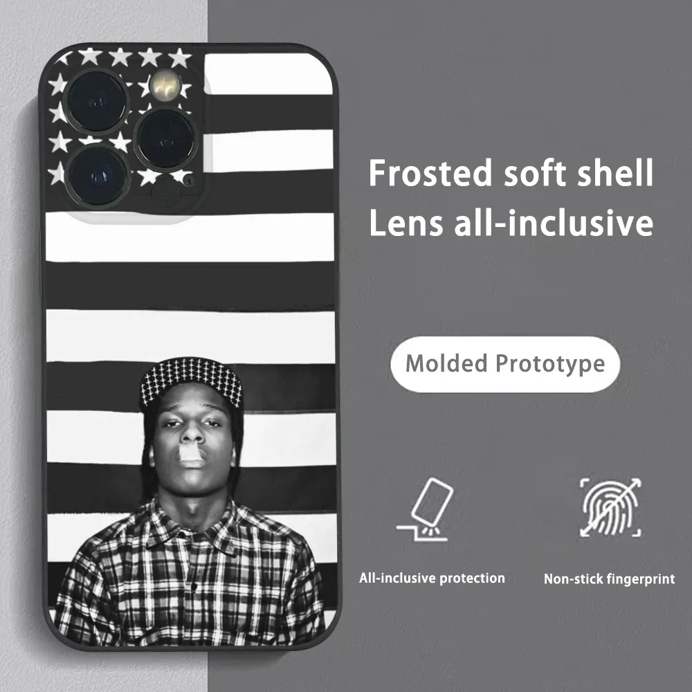 A-A$AP R-Rocky A-ASAP Rap Rapper Phone Case For IPhone 16 15 14 13 12 11 Pro Max Plus Mini Frosted Soft Shell Funda