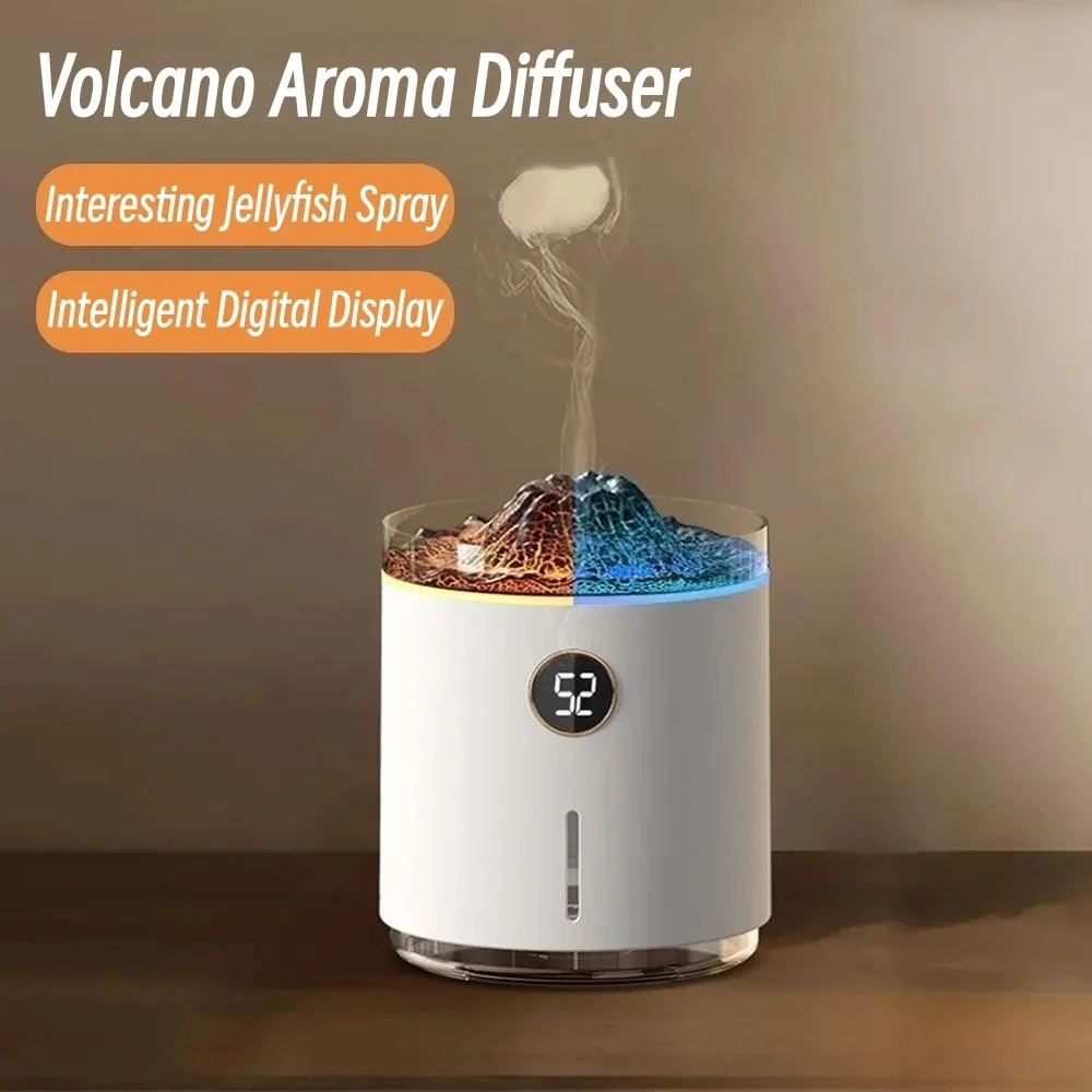 

USB Bicolor Flame Aromatherapy Essential Oil Diffuser Jellyfish Spray Ultrasonic Air Aroma Humidifier Silent Mist Maker Fogger