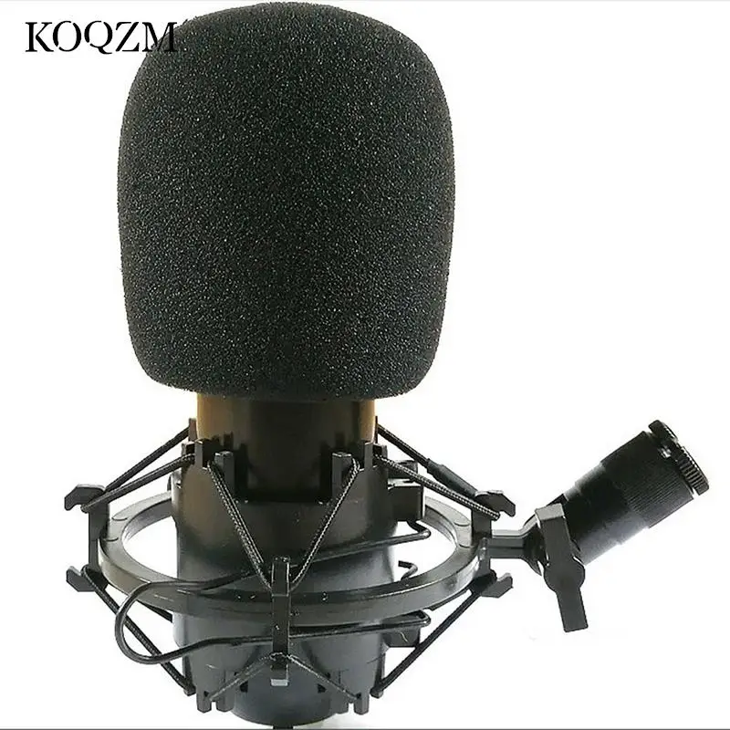 2Pcs Black 75X60mm Small Microphone Cover Sponge Foam Mini Microphone Headset Windscreen Mic Covers