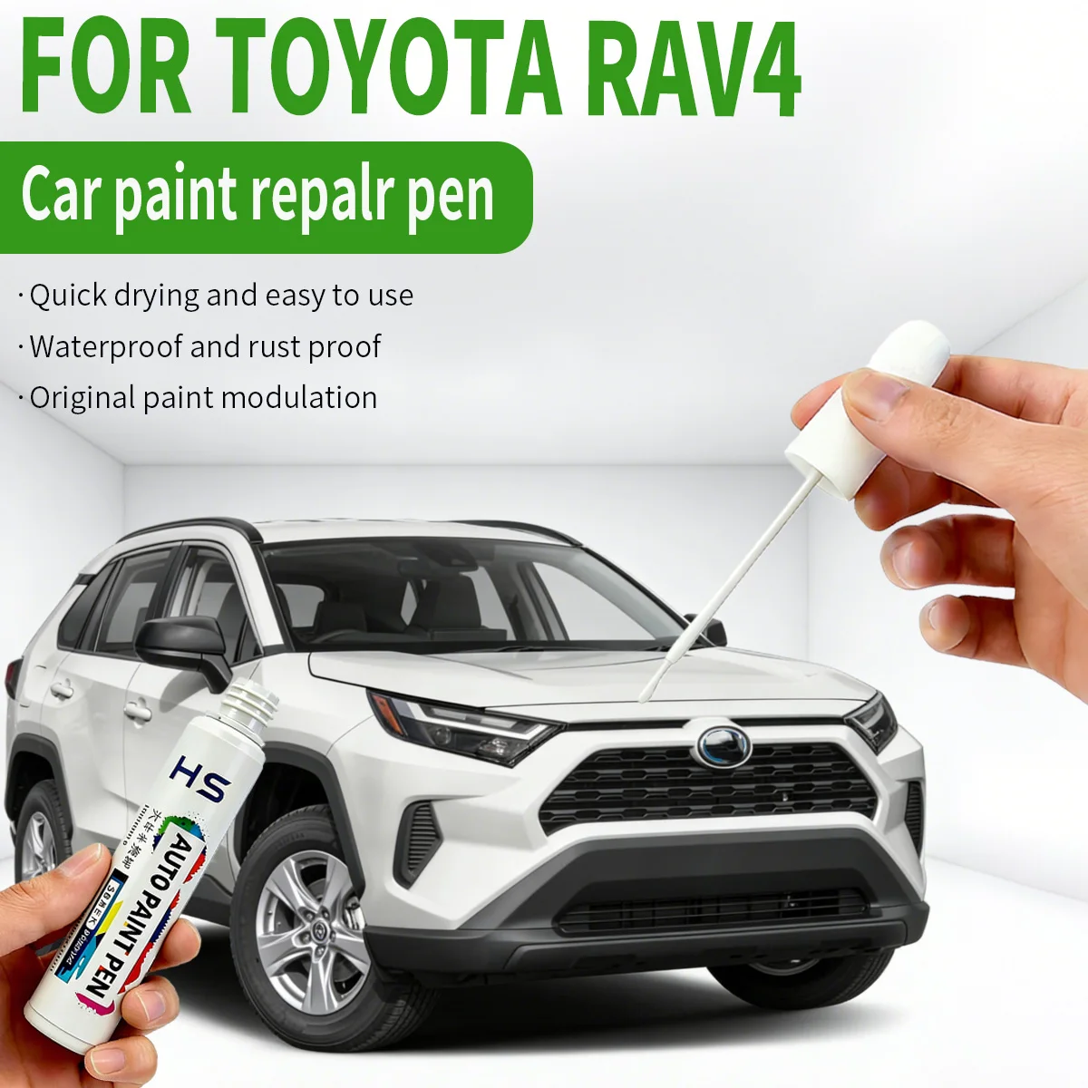 

Карандаш для ремонта автомобильной краски, аксессуары для устранения царапин для Toyota RAV4 2006-2025, цвета: черный, белый, сатурновский синий, 8X8 красный, серебристо-серый