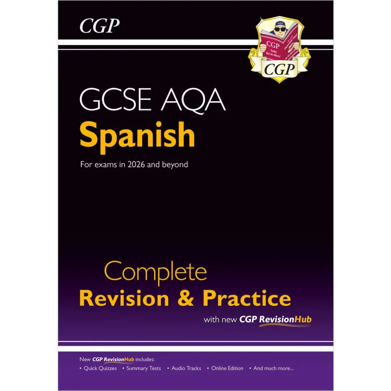 ممارسة مراجعة كاملة جديدة GCSE الإسبانية AQA مع محور مراجعة CGP للامتحانات من 2026 CGP 9781837741267