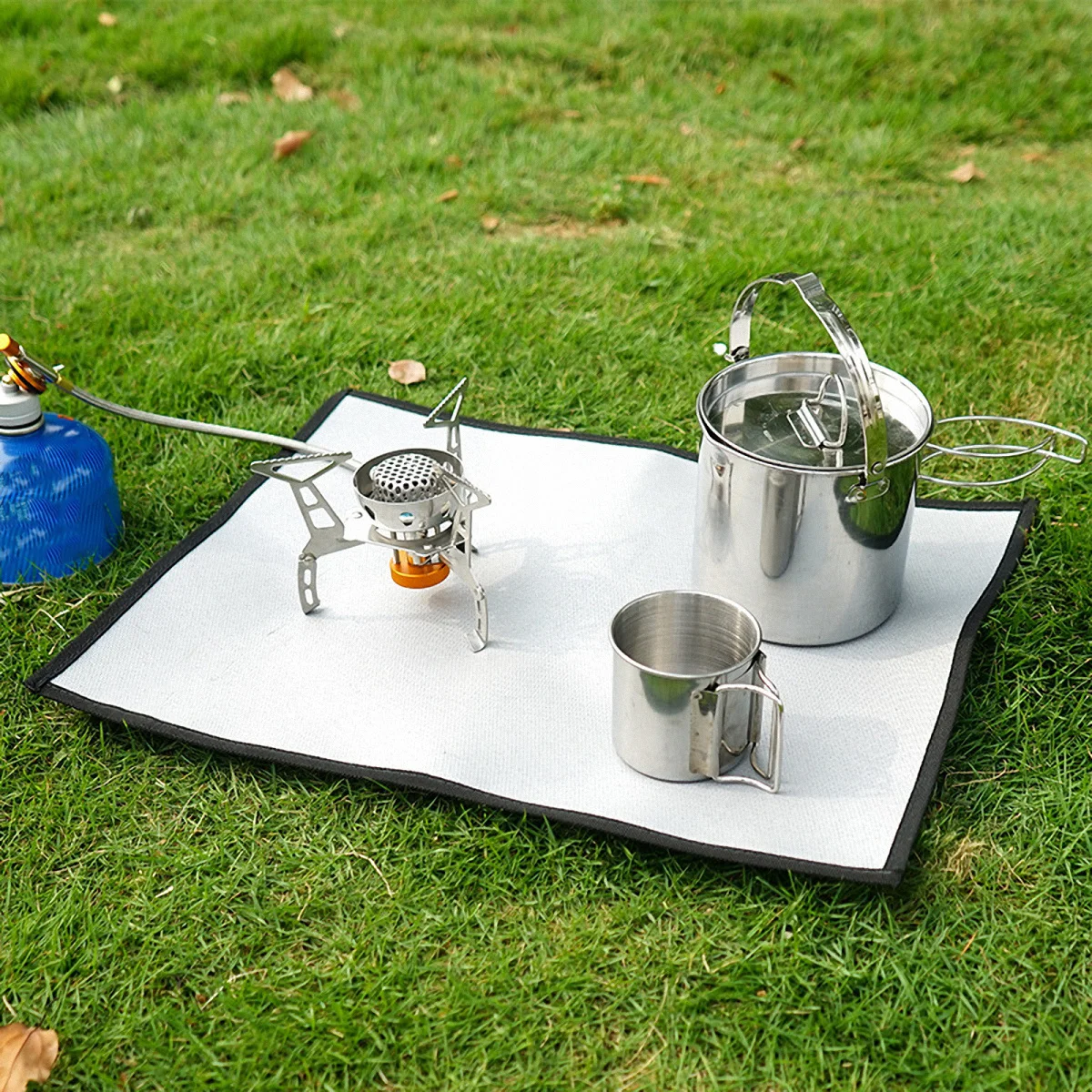 Fire Resistance Blanket Silver Heat-Resistant Insulation Mat For Kitchen Fireplace Grill Camping Car Emergency Survival Barbecue