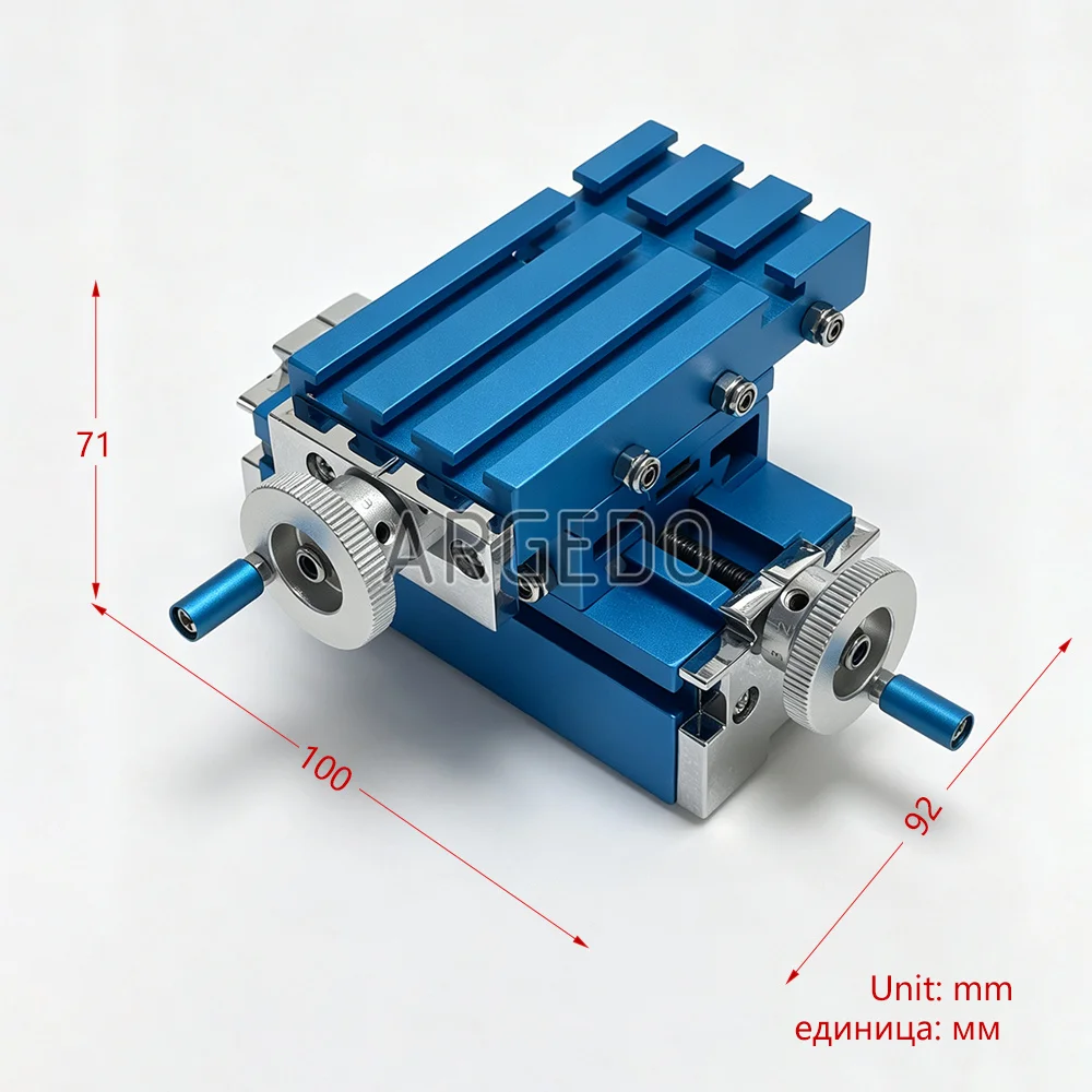 W017012 Micro XY Axis Manual Leadscrew Cross Slide Table 55x50mm / 150x50mm Travel for Xendoll Mini Lathe Milling Machine