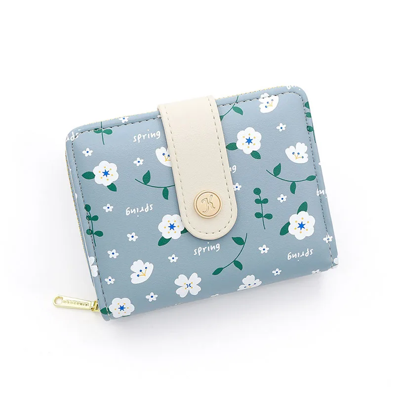 Cartera corta de cuero PU para mujer, monederos femeninos, tarjetero, monedero portátil plegable, nuevo