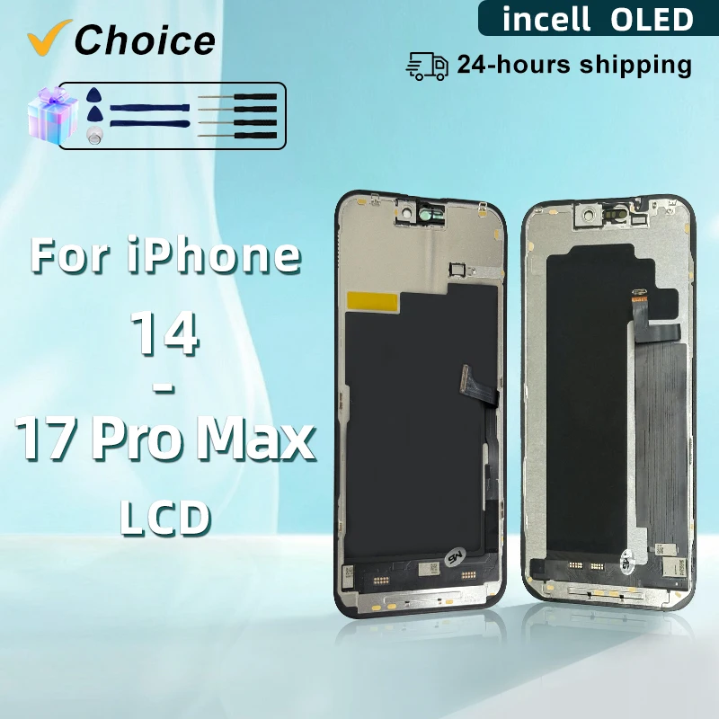 17 Pro Max OLED For iPhone 16 Pro LCD 15 Pro Display Face ID True Tone 14 15 Plus Screen For iPhone 17 Display 16 ProMax Incell