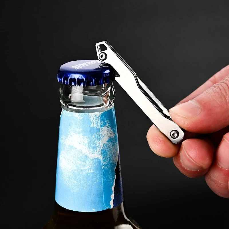 EDC  Stainless Steel Scalpel Bottle Opener Replaceable Blades Folding Knife Multifunctional Outdoor Survival Camping Tool