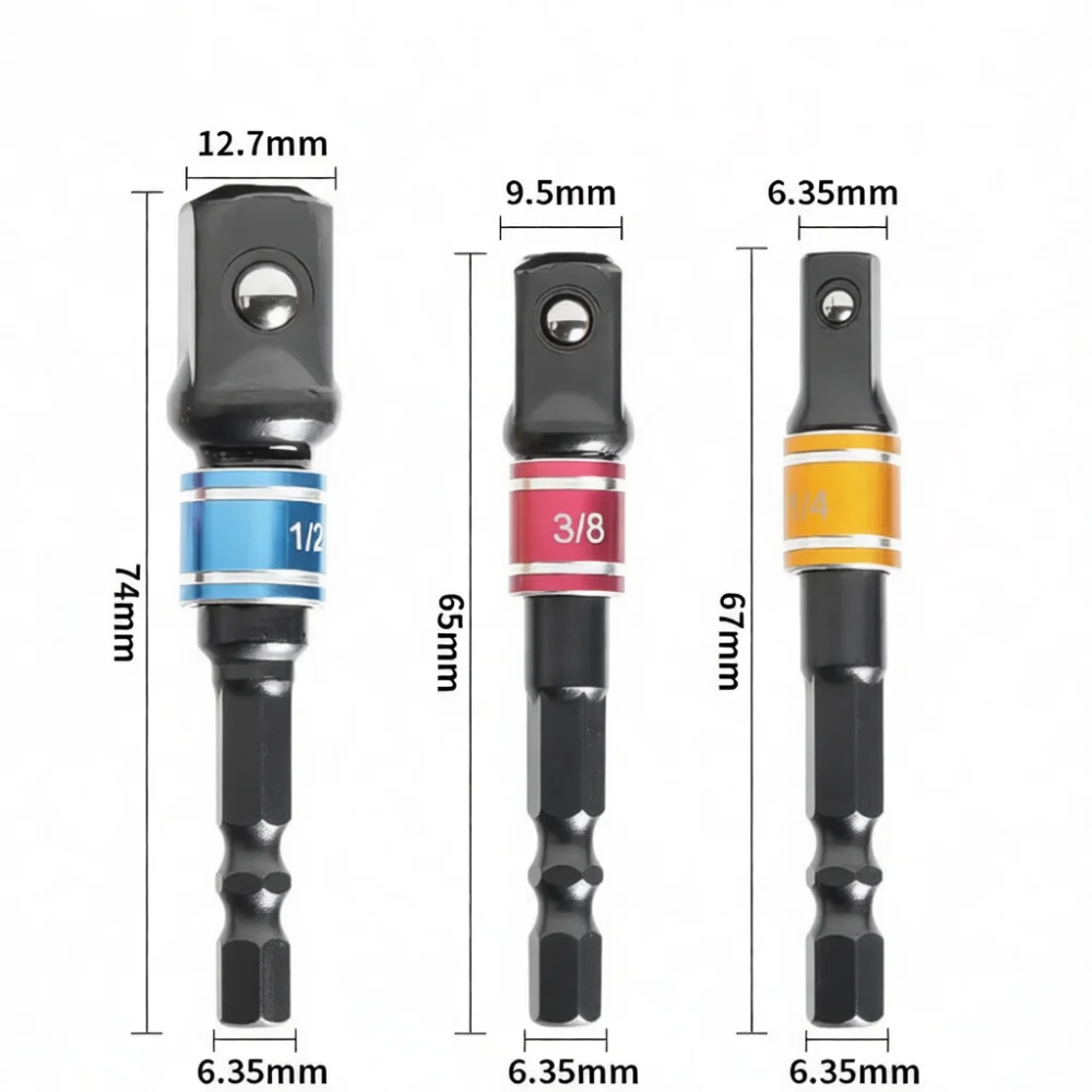 For JuBoShi Socket Adapter Set For Power Drill Impact Driver Hex Shank Converter Manual Tool Equipment Hardware Parts