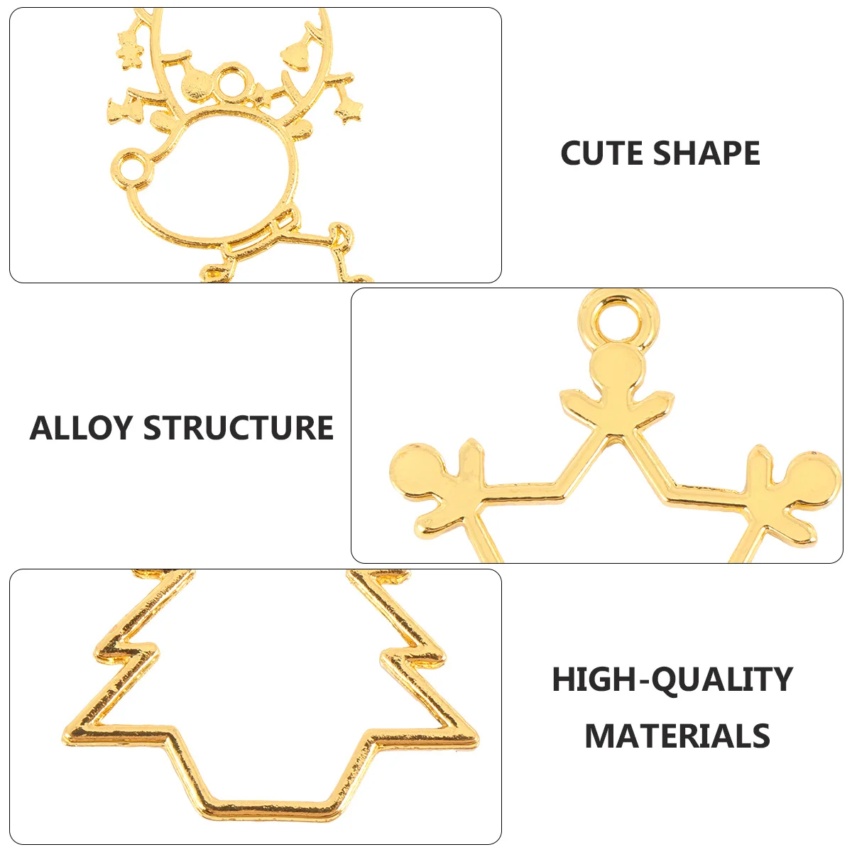 

35Pcs Christmas Alloy Mold Zinc Alloy DIY Epoxy Molds for Jewelry Making Kit Crystal Casting Santa Ornament Supplies