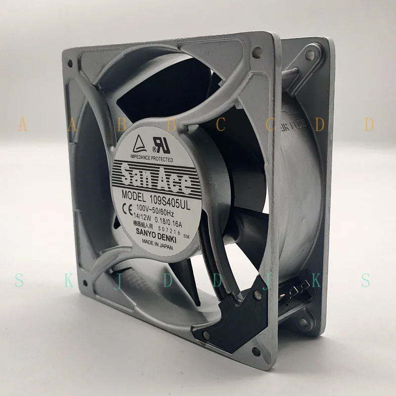 M  1 pcs Sanyo12038 100V 14/12W 109S405UL metal frame imported cooling fan
