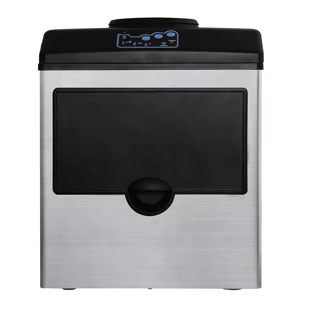 Top Selling Commercial Ice Maker Machine Countertop  Steel Ice Cube Maker Self-Cleaning Ice Maker for Home Kitchen Party