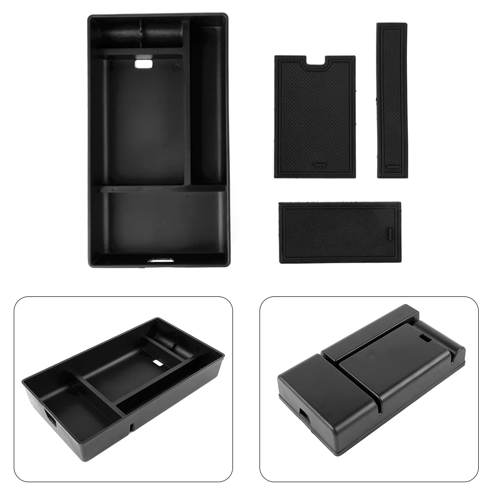 1pcs High Quality Storage Box Organizer Tray Black NX350h Phone Tray Cover Storage Box 2022 2023 Central For LEXUS